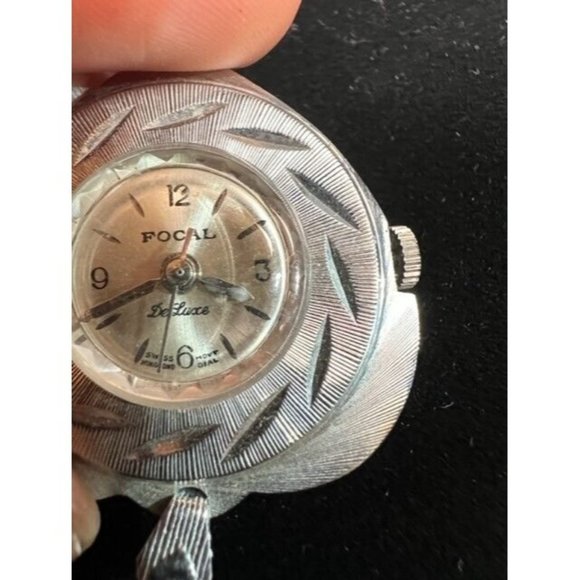 Focal De‎ Luxe Silver Tone Swiss Movt Dial Watch Pendant for Necklace - Picture 4 of 5